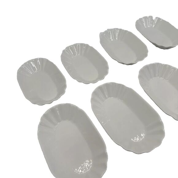 Malacasa Set Of 8 porcelain dishes. 8” X 4.5” {C} - Picture 3 of 10